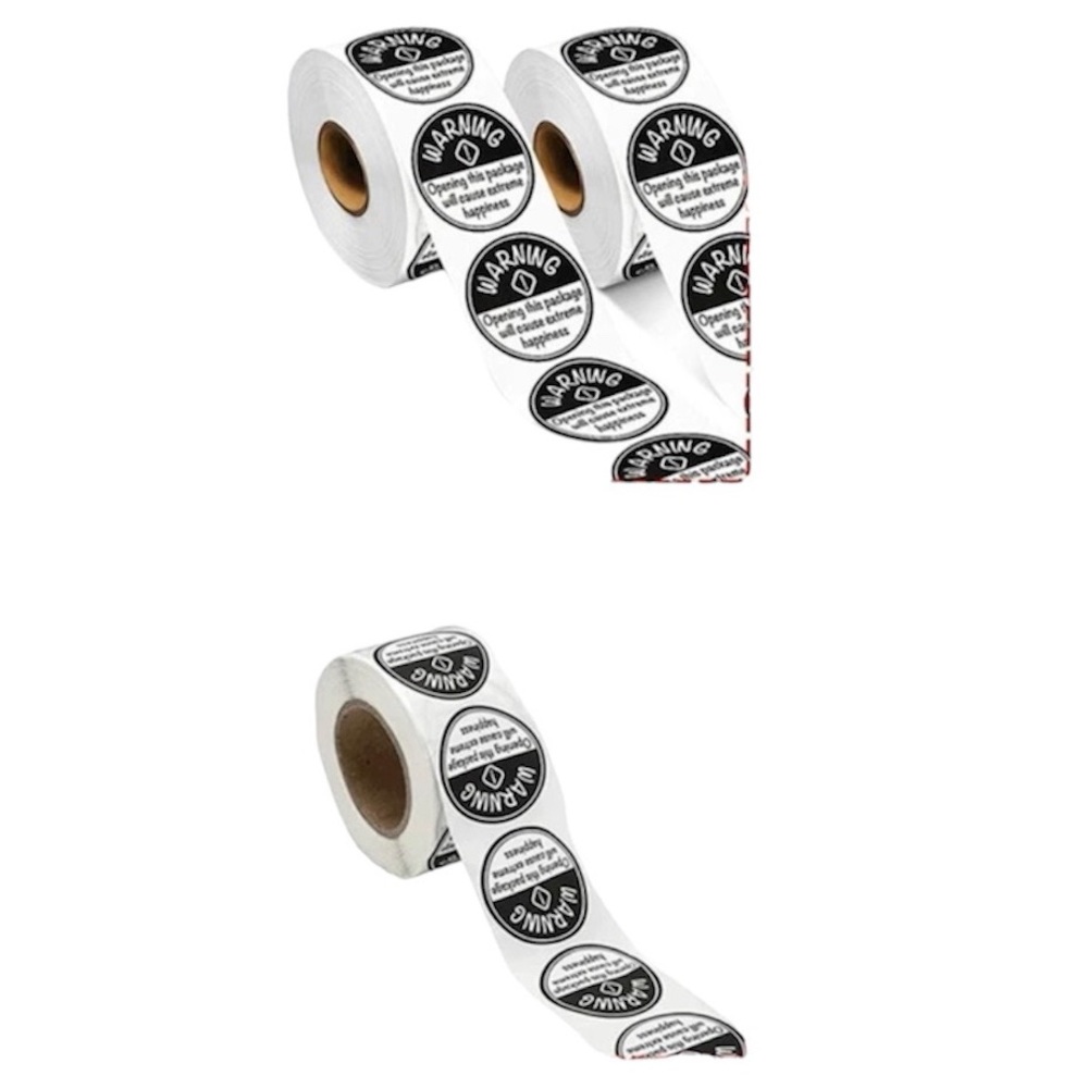 🆑 Black & White Happiness Stickers 50qty - Picture 5 of 5